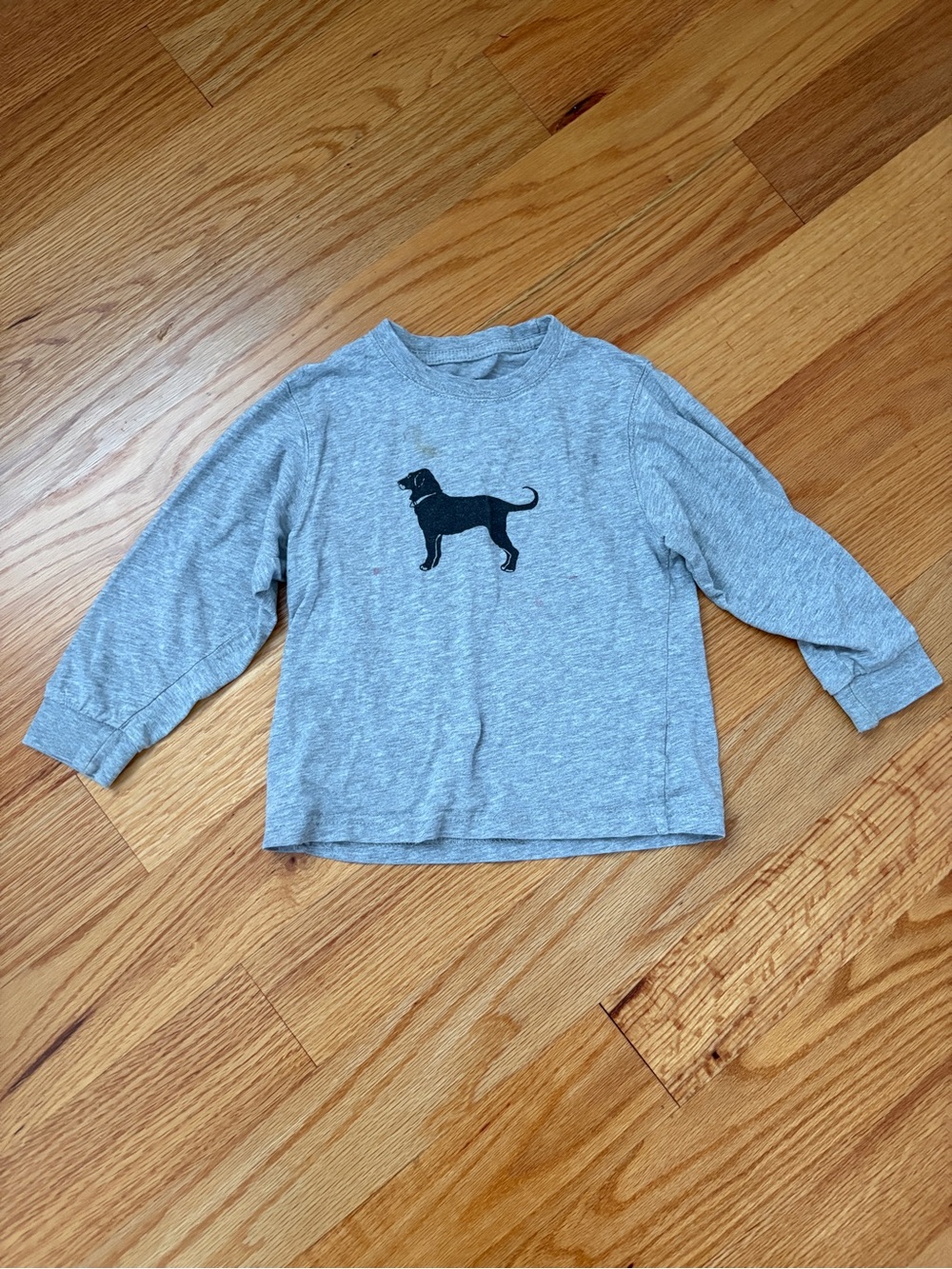The Black Dog Grey Long Sleeve Tee with Black Dog Graphic
